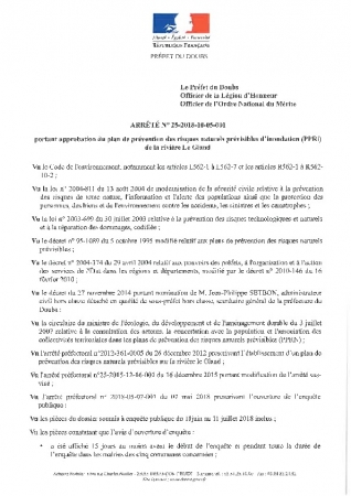 Arrêté approbation_PPRi_Gland