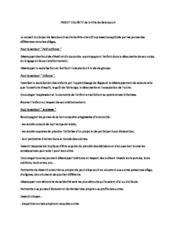 Projet Educatif Seloncourt