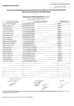 FEUILLE PROCLAMATION CM DU 05 JUIN 2026