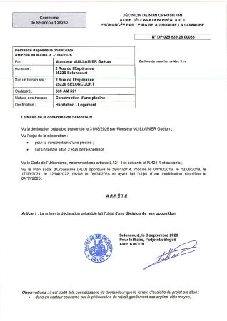 DP 26 00066 VUILLAMIER Gaëtan